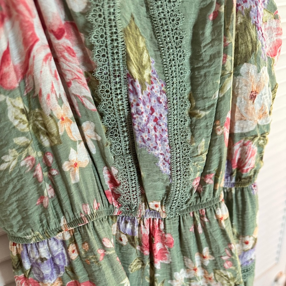 Blu Pepper Olive Lace Mini Dress - Picture 3 of 5